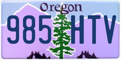 OR license plate 985HTV