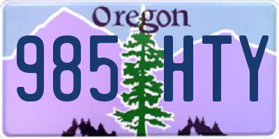 OR license plate 985HTY