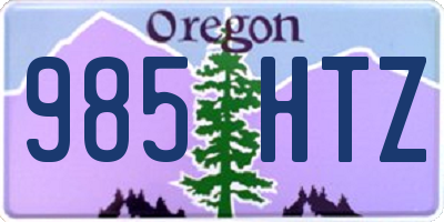 OR license plate 985HTZ