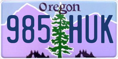 OR license plate 985HUK