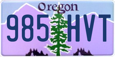 OR license plate 985HVT