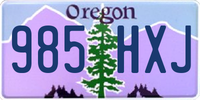 OR license plate 985HXJ