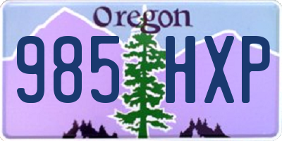 OR license plate 985HXP