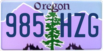 OR license plate 985HZG