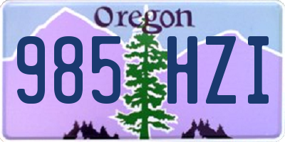 OR license plate 985HZI