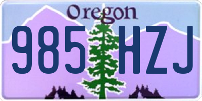 OR license plate 985HZJ