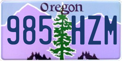 OR license plate 985HZM