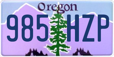 OR license plate 985HZP