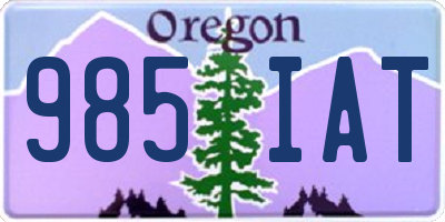 OR license plate 985IAT