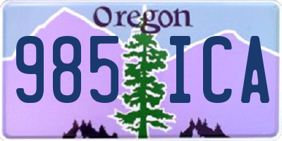 OR license plate 985ICA