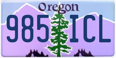 OR license plate 985ICL