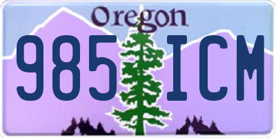 OR license plate 985ICM