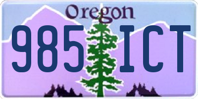 OR license plate 985ICT