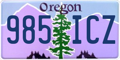 OR license plate 985ICZ