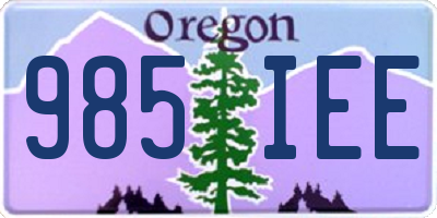 OR license plate 985IEE