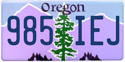 OR license plate 985IEJ