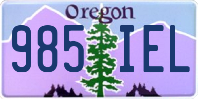 OR license plate 985IEL