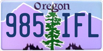 OR license plate 985IFL