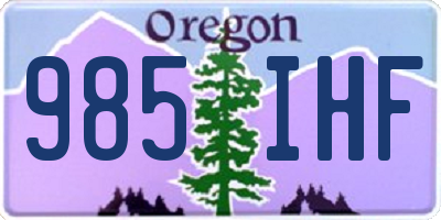 OR license plate 985IHF