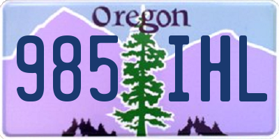 OR license plate 985IHL