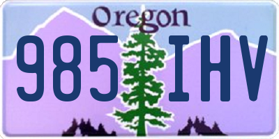 OR license plate 985IHV