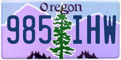 OR license plate 985IHW