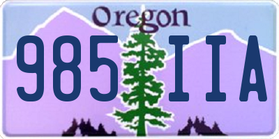 OR license plate 985IIA