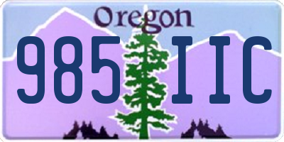 OR license plate 985IIC