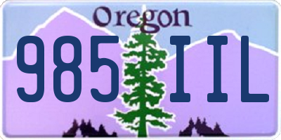 OR license plate 985IIL