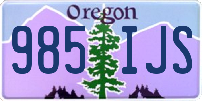 OR license plate 985IJS