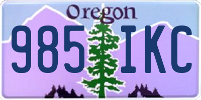 OR license plate 985IKC