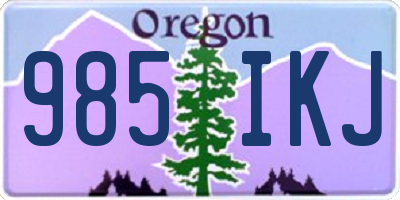OR license plate 985IKJ