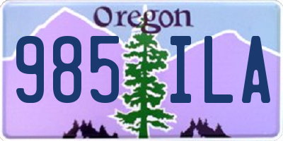 OR license plate 985ILA
