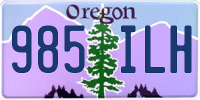 OR license plate 985ILH