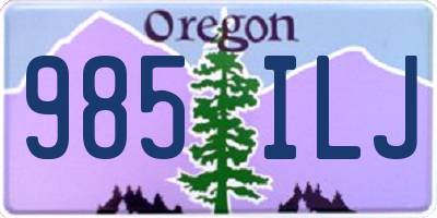 OR license plate 985ILJ