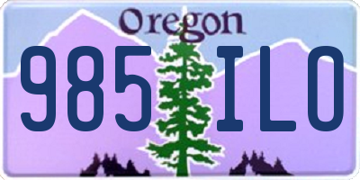 OR license plate 985ILO