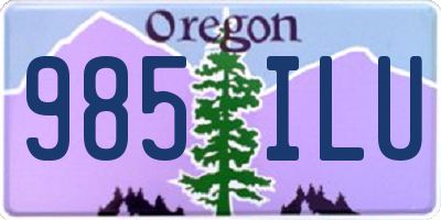 OR license plate 985ILU