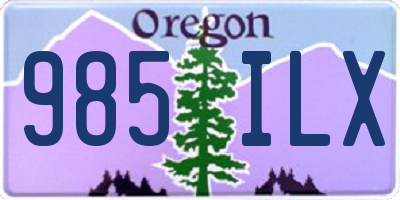 OR license plate 985ILX
