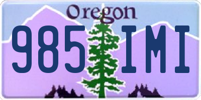 OR license plate 985IMI