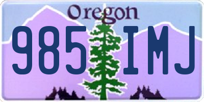 OR license plate 985IMJ