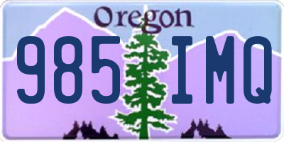 OR license plate 985IMQ