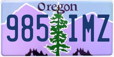 OR license plate 985IMZ