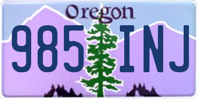 OR license plate 985INJ