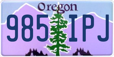 OR license plate 985IPJ
