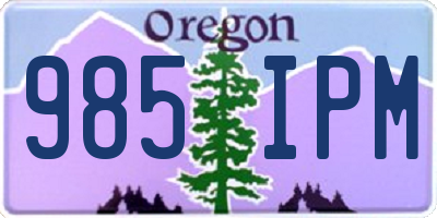 OR license plate 985IPM