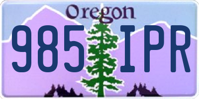 OR license plate 985IPR