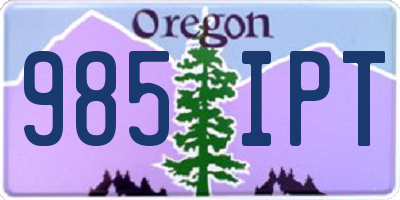 OR license plate 985IPT