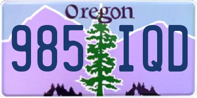 OR license plate 985IQD