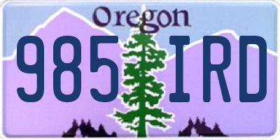 OR license plate 985IRD