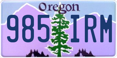 OR license plate 985IRM
